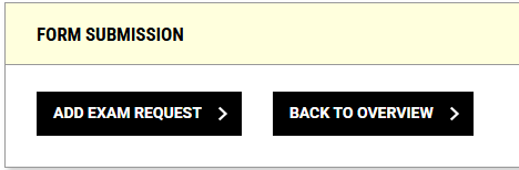 A screenshot of the form submission confirmation button in the student portal.